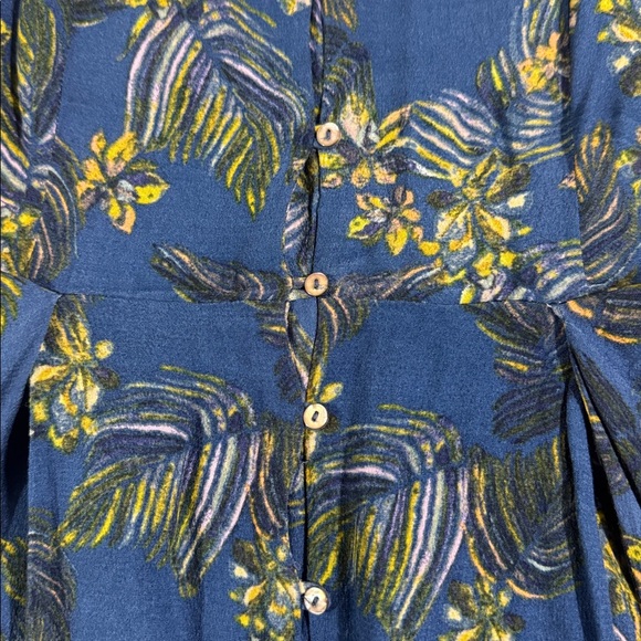 Free People Floral Romper Pants Blue Women’s Size 2 - Picture 13 of 16